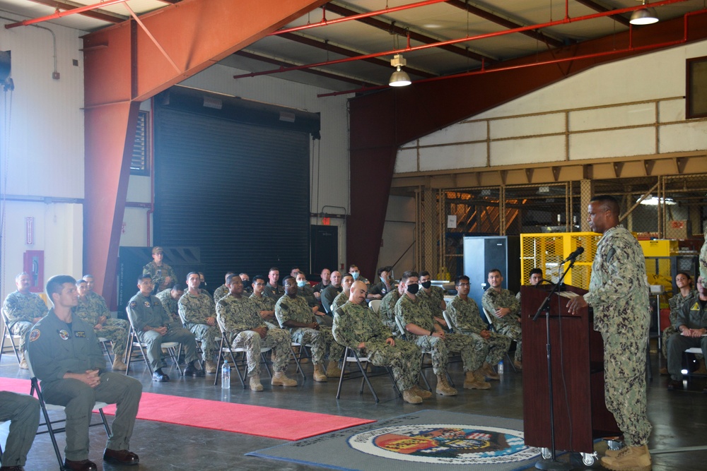 4th Fleet Command Master Chief Speaks to Sailors at a Site Visit and Meet and Greet