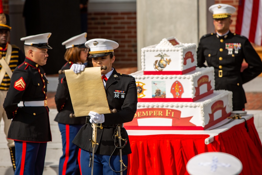 246th Birthday Cake Cutting Ceremony on MCB Camp Lejeune