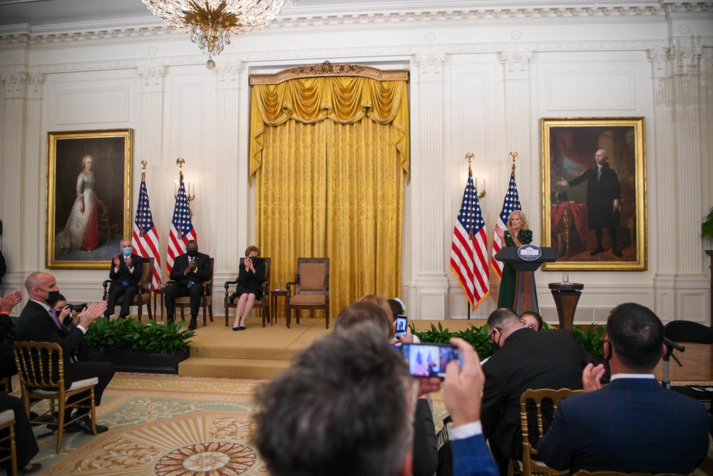 Secretary Austin attends FLOTUS Jill Biden hosted 'Hidden Helpers' event