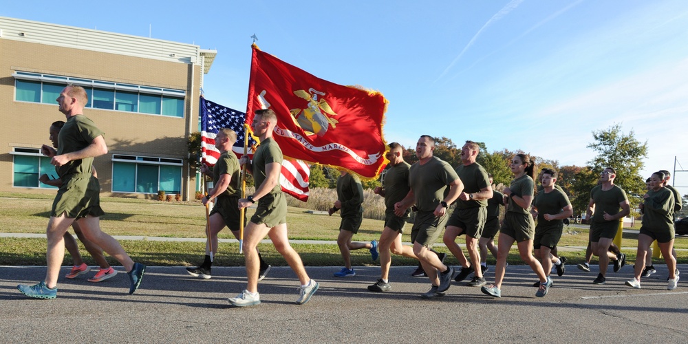 EWTGLANT runs 246 miles for the Marines Corps' 246th Birthday