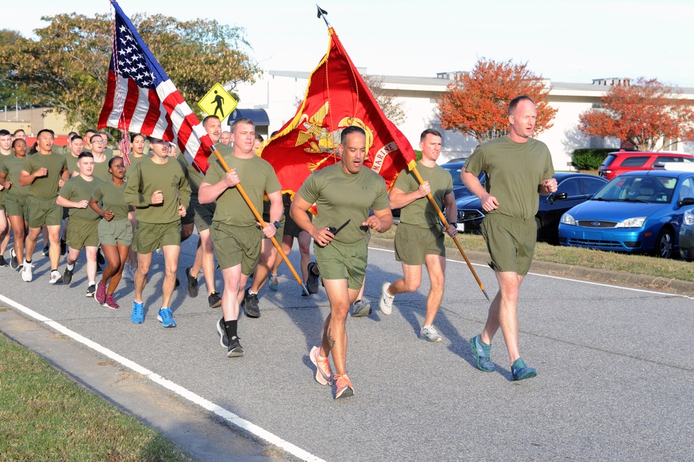 EWTGLANT runs 246 miles for the Marines Corps' 246th Birthday