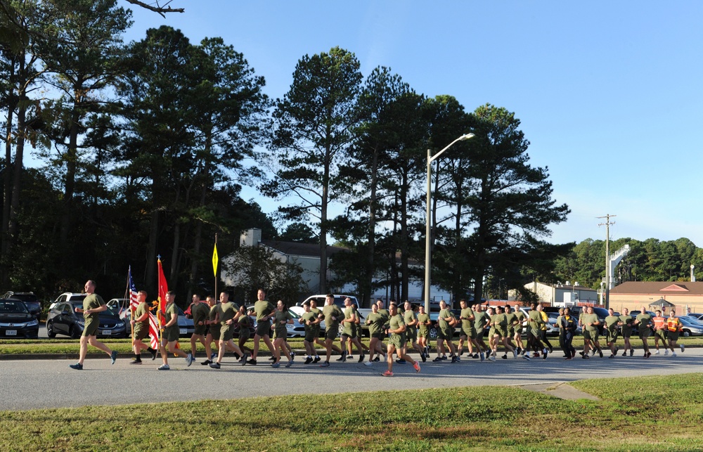 EWTGLANT runs 246 miles for the Marines Corps' 246th Birthday