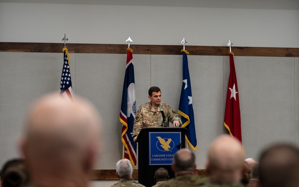 Director of the Air National Guard visits the 153rd Airlift Wing