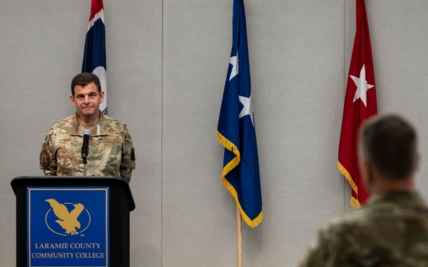 Director of the Air National Guard visits the 153rd Airlift Wing