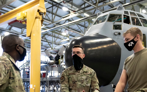 ANG Command Chief Williams visits 153rd Airlift Wing