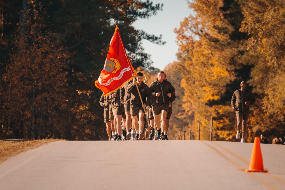 The 26th Marine Expeditionary Unit run 246 Miles in honor of the Marine Corps 246th Birthday