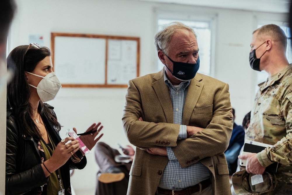 Senator Tim Kaine visits Task Force Pickett