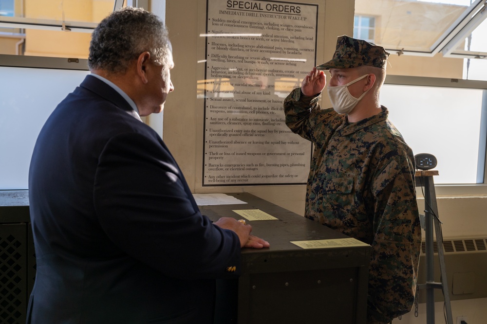 SECNAV Del Toro visits MCRD San Diego