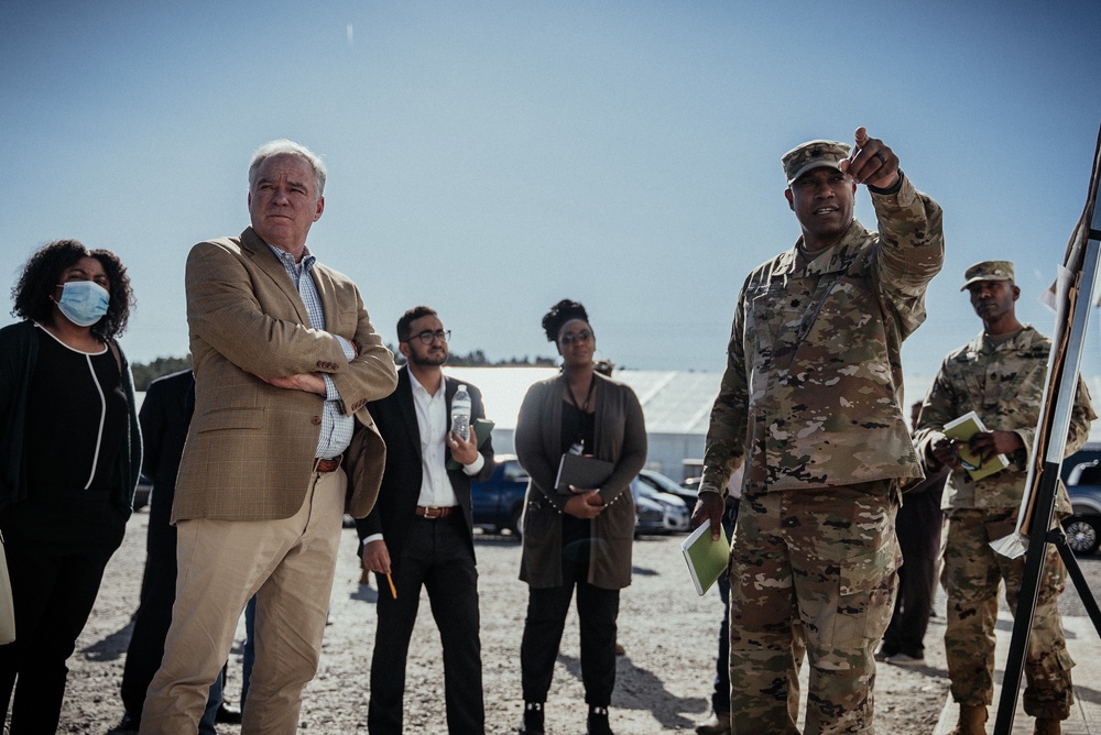 Senator Tim Kaine visits Task Force Pickett