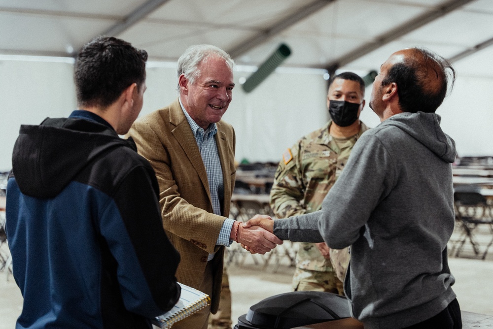 Senator Tim Kaine visits Task Force Pickett