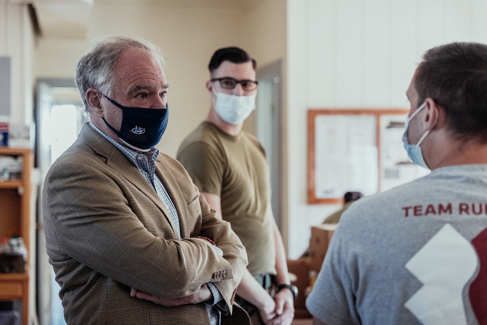 Senator Tim Kaine visits Task Force Pickett