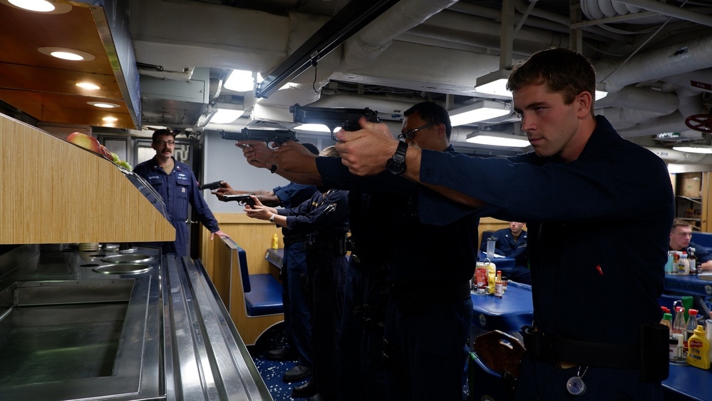 Sailors aboard USS Lake Champlain undergo Security Reaction Force training