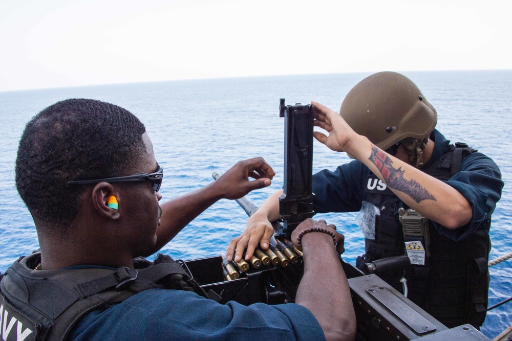 USS Portland (LPD 27) Conducts Live-Fire Exercise