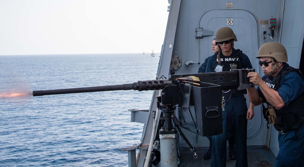 USS Portland (LPD 27) Conducts Live-Fire Exercise