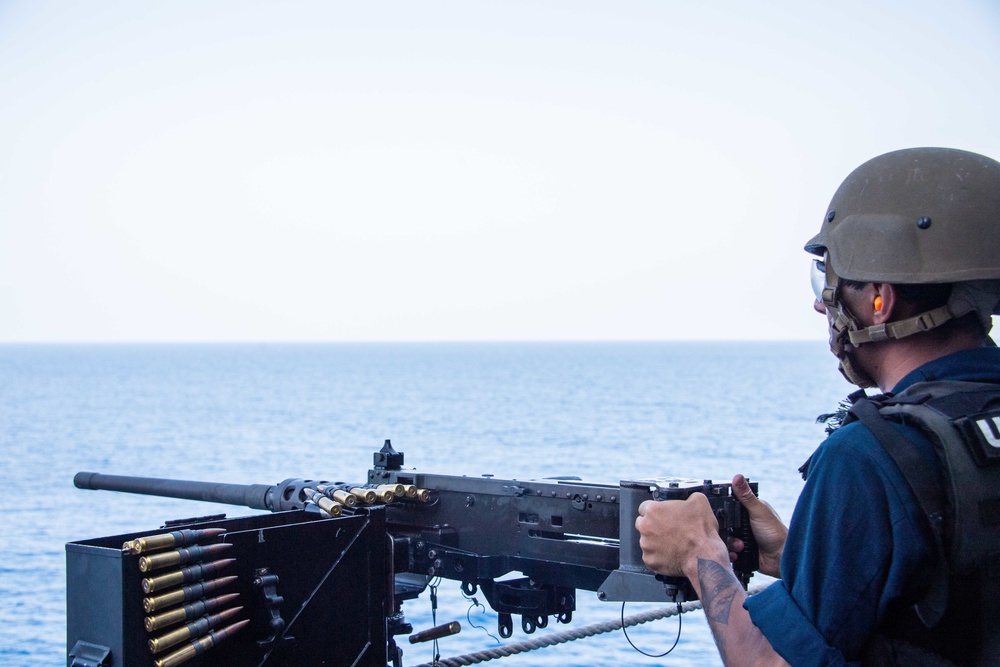 USS Portland (LPD 27) Conducts Live-Fire Exercise