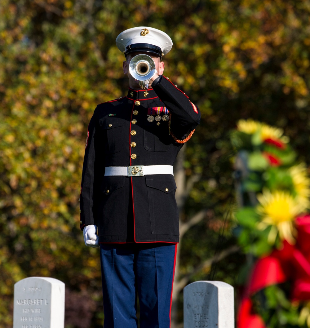 Marines with Marine Barracks Washington conducted wreath laying ceremonies at several gravesites across the National Capital Region.