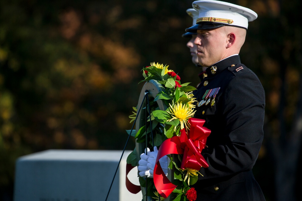 Marines with Marine Barracks Washington conducted wreath laying ceremonies at several gravesites across the National Capital Region.