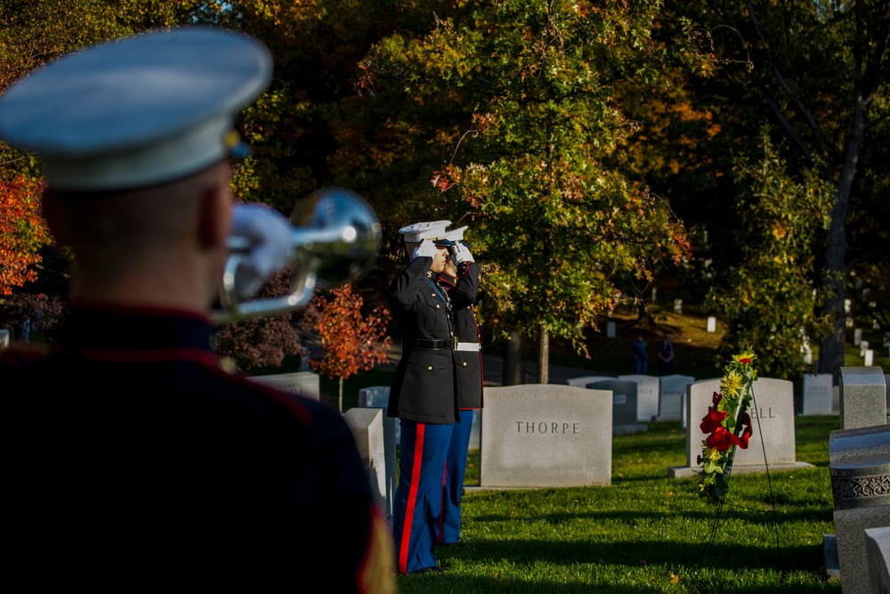 Marines with Marine Barracks Washington conducted wreath laying ceremonies at several gravesites across the National Capital Region.