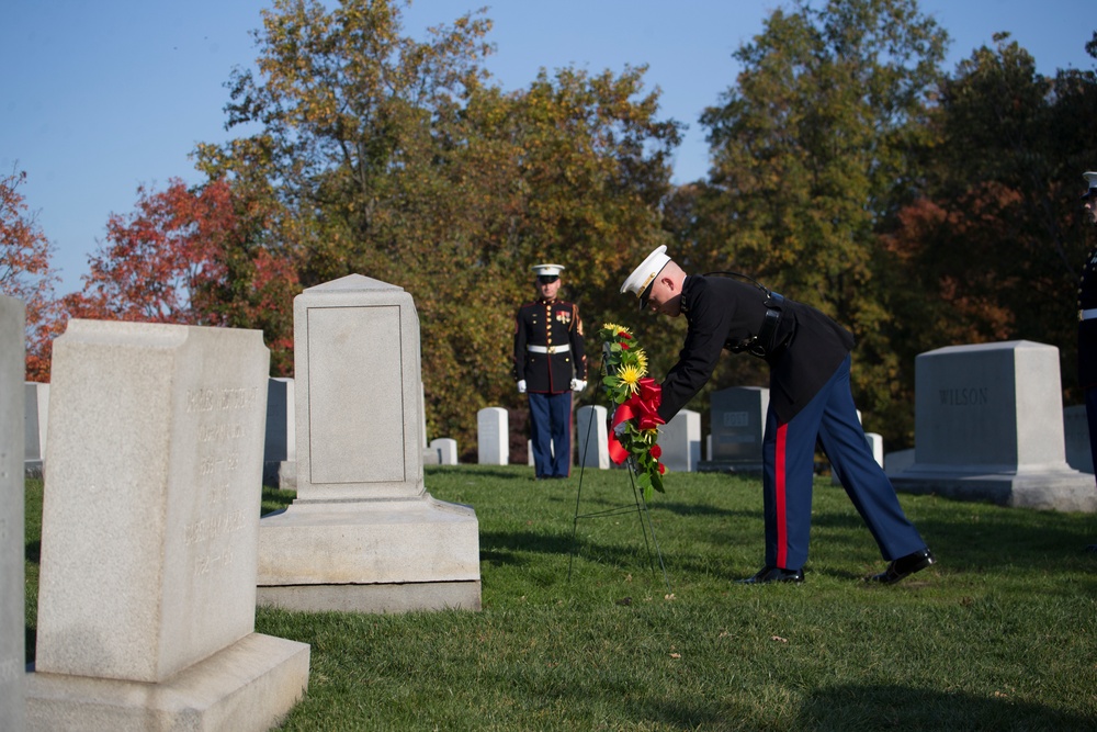 Marines with Marine Barracks Washington conducted wreath laying ceremonies at several gravesites across the National Capital Region.