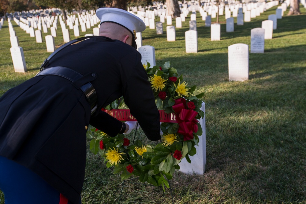 Marines with Marine Barracks Washington conducted wreath laying ceremonies at several gravesites across the National Capital Region.