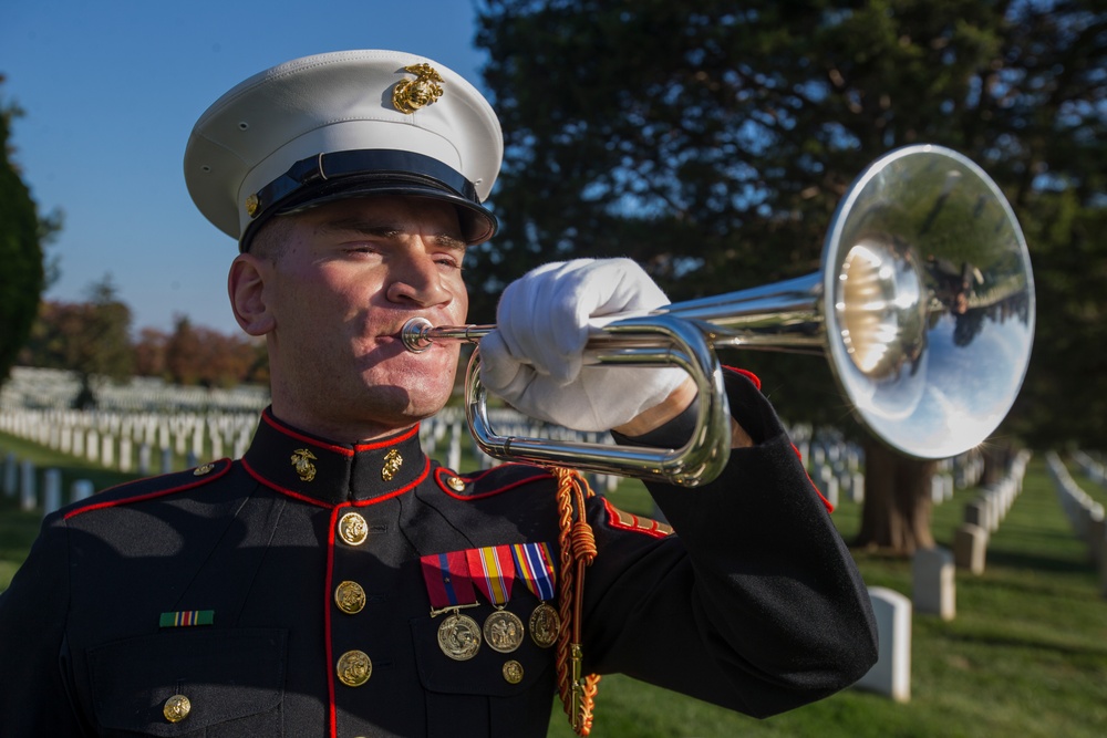 TitleMarines with Marine Barracks Washington conducted wreath laying ceremonies at several gravesites across the National Capital Region.