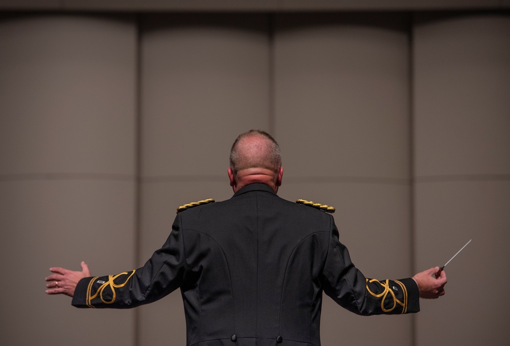 282nd Army Band conductor at work