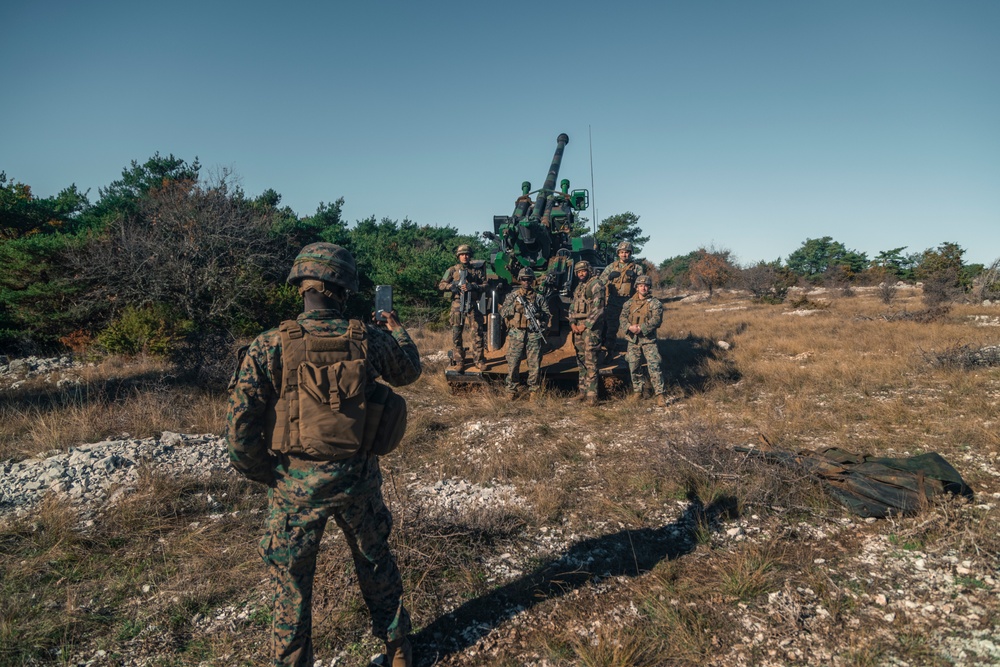 10th Marine Regiment French Bilateral Visit: Fire Ex