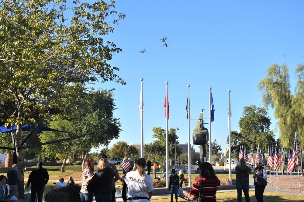 Peoria honors Veterans Day with Black Hawk flyover