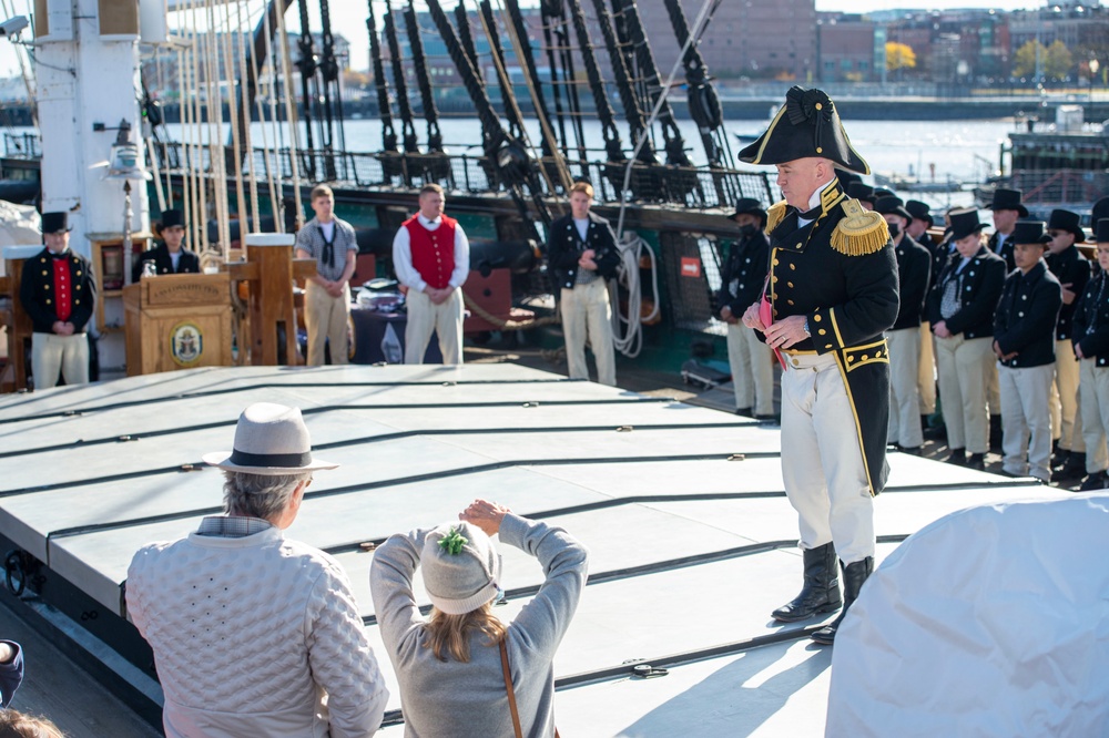 USS Constitution Conducts 21-Gun Salute in Honor of Veterans Day