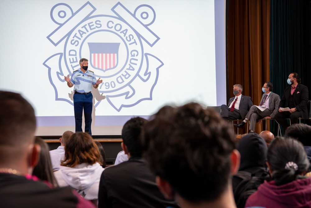 Coast Guard, Port Houston highlight new partnership with maritime high schools at Houston rally