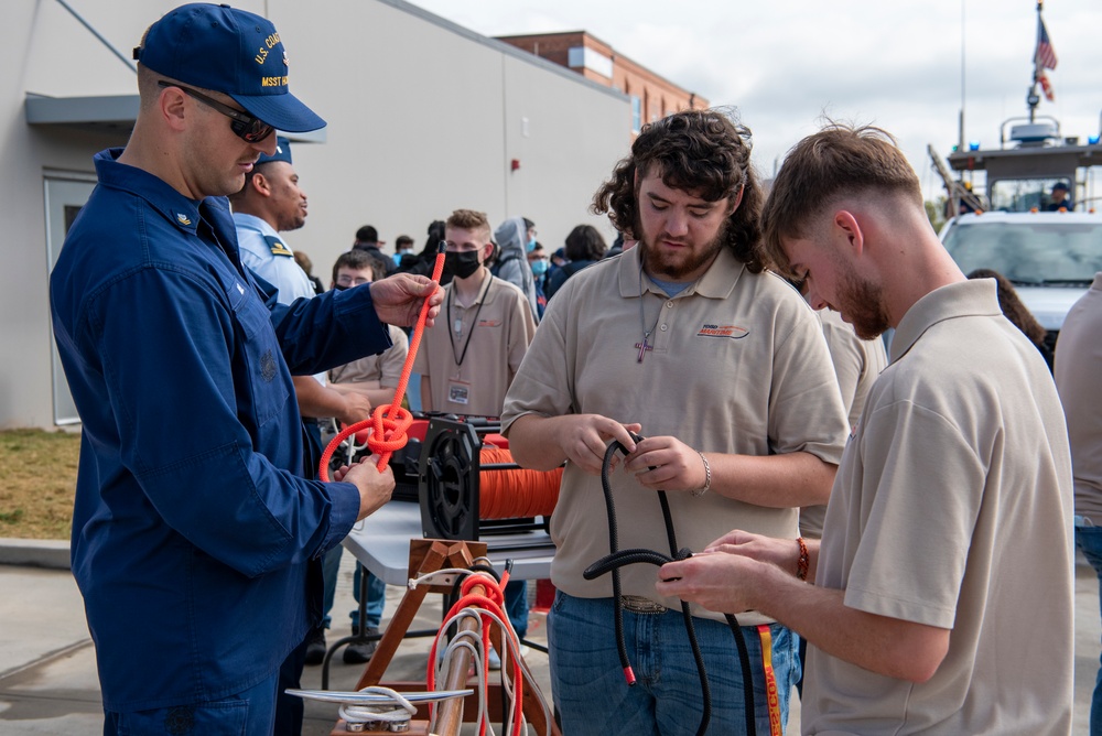 Coast Guard, Port Houston highlight new partnership with maritime high schools at Houston rally