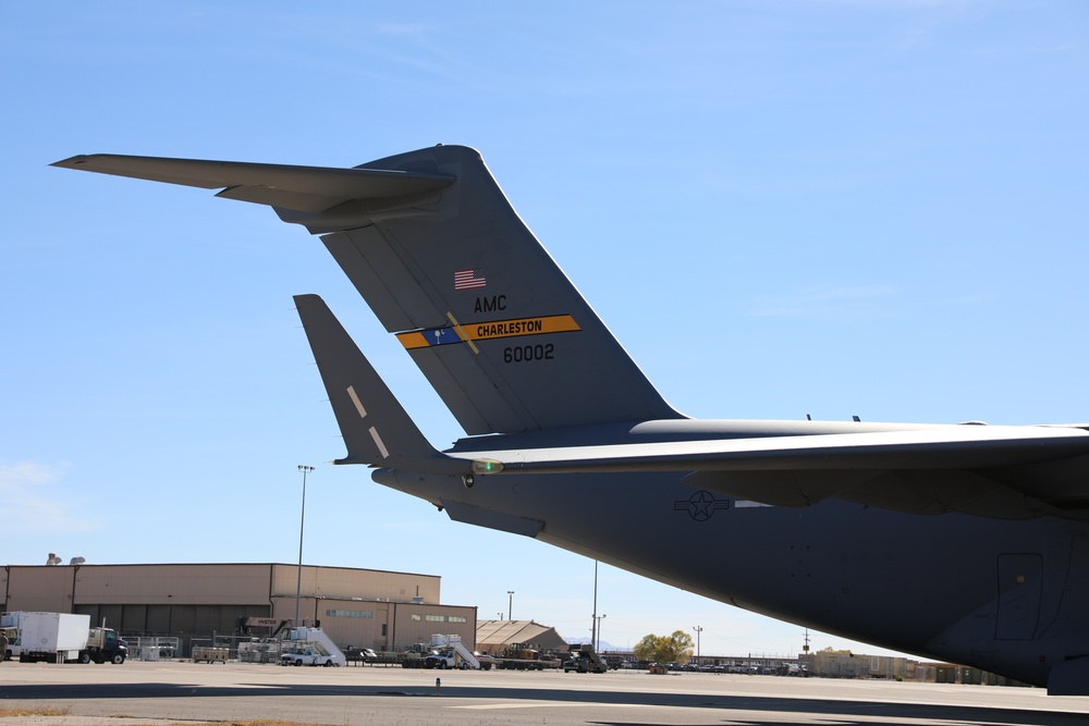 Task Force Holloman receives Airmen from Joint Base Charleston, South Carolina.