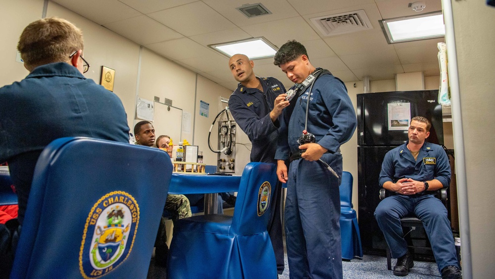 USS Charleston Sailors Participate in Damage Control Training