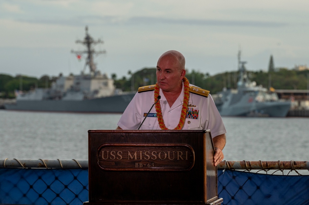 USS Missouri Memorial Association Hosts Annual Veteran's Day Sunset Ceremony