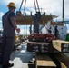 The crew aboard Coast Guard Cutter Pamlico performs a deck evolution