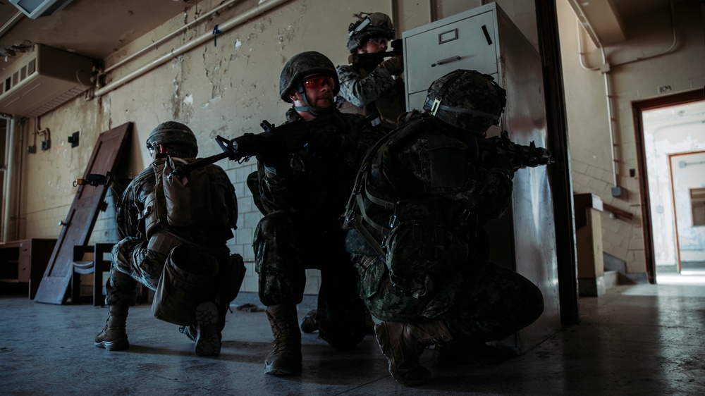 So U.S. Marines and Canadian Soldiers walk into a building...