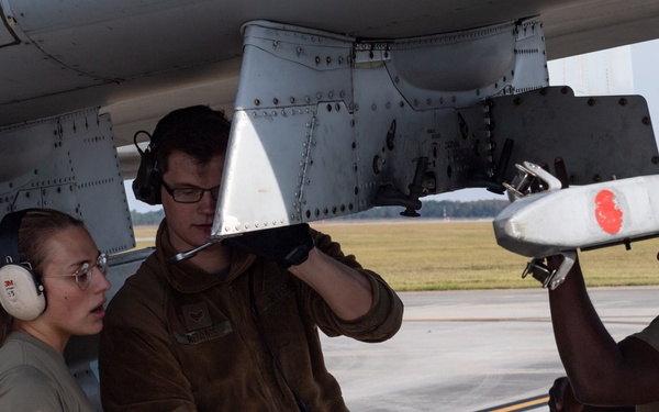 A-10 Thunderbolt II hot pit refuel and rearm