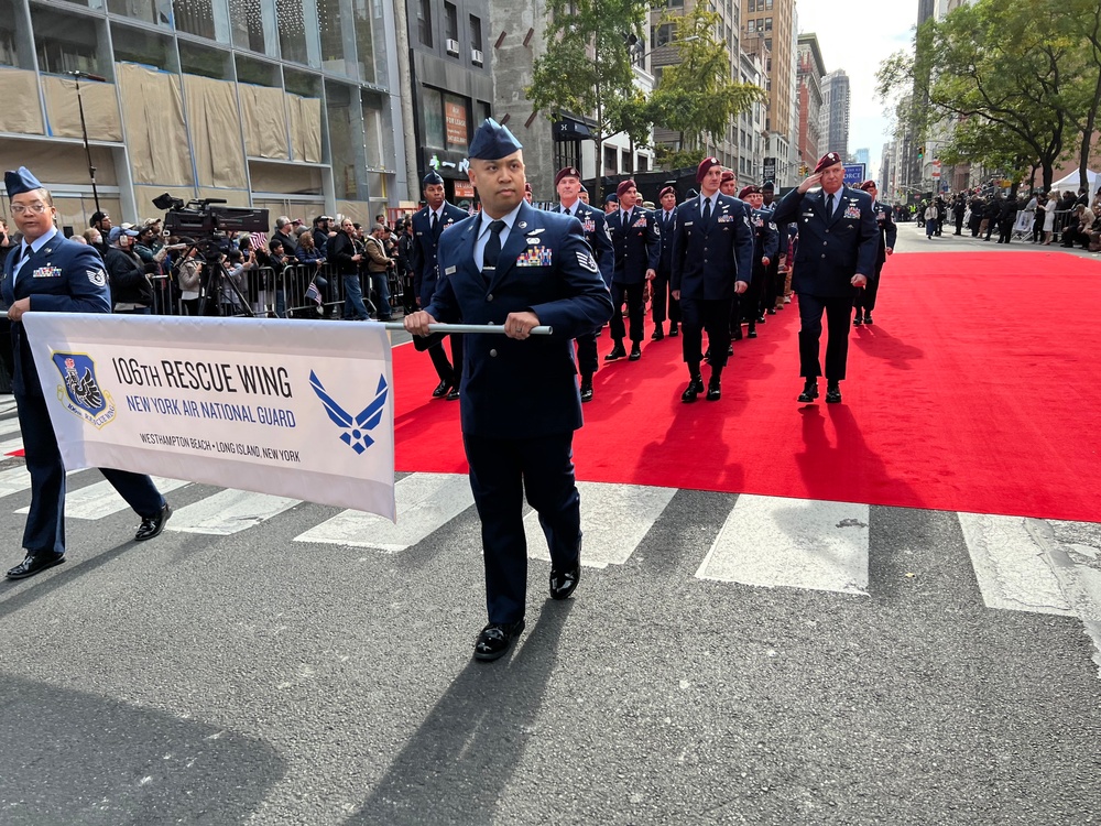 New York National Guard support NYC Veterans Day Parade