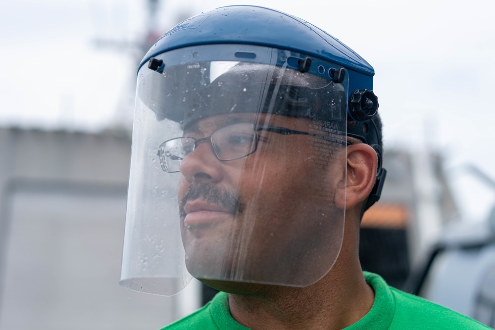 HSC 23 Sailor Stands Fire Control Watch