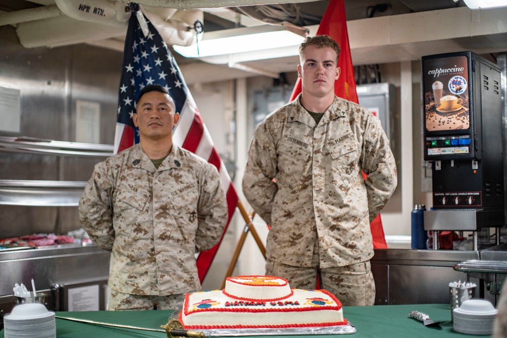 11th MEU conducts 246th Marine Corps birthday celebration aboard USS Pearl Harbor