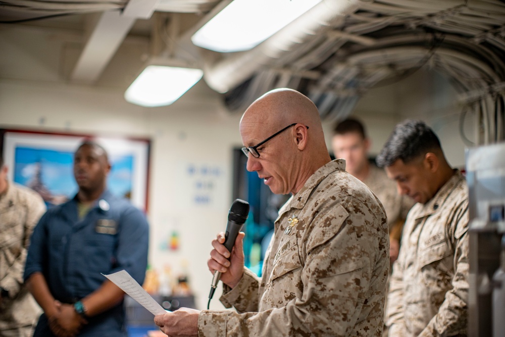 11th MEU conducts 246th Marine Corps birthday celebration aboard USS Pearl Harbor