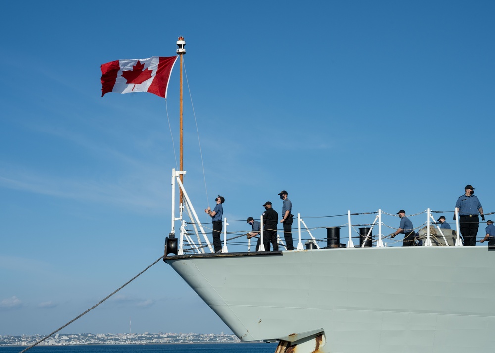 HMCS Winnipeg Visits White Beach Okinawa