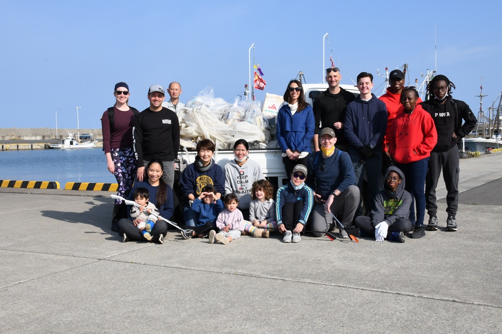 U.S Navy and Air Force Cleanup Misawa Fishing Port
