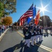 ROTC color guard leads the parade