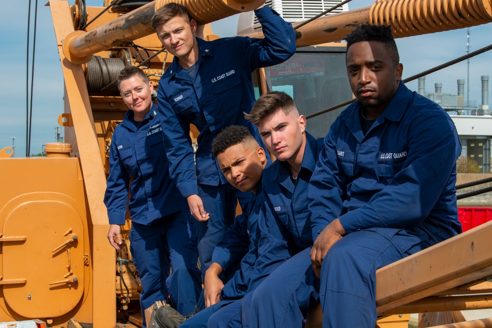 The crew aboard Coast Guard Cutter Pamlico