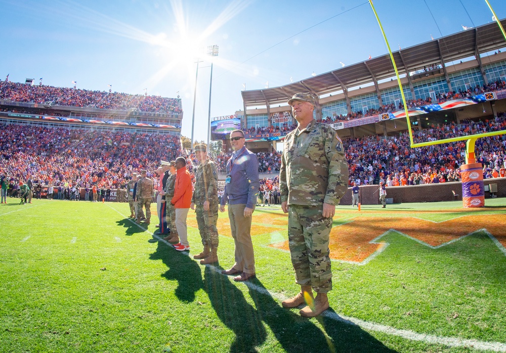 CSO visits Clemson University during military appreciation day