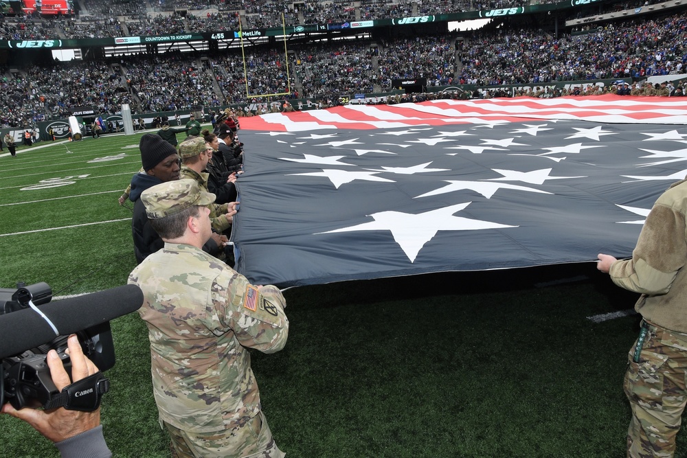 NY National Guard participate in New York Jets Salute to Service Game 11/14/21