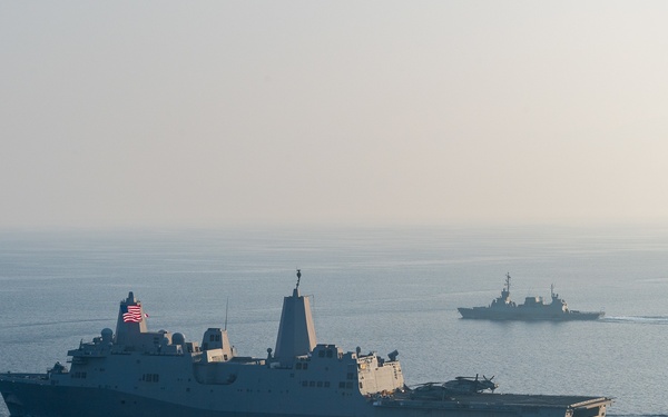 USS Portland Conducts Passing Exercise with INS Hanit