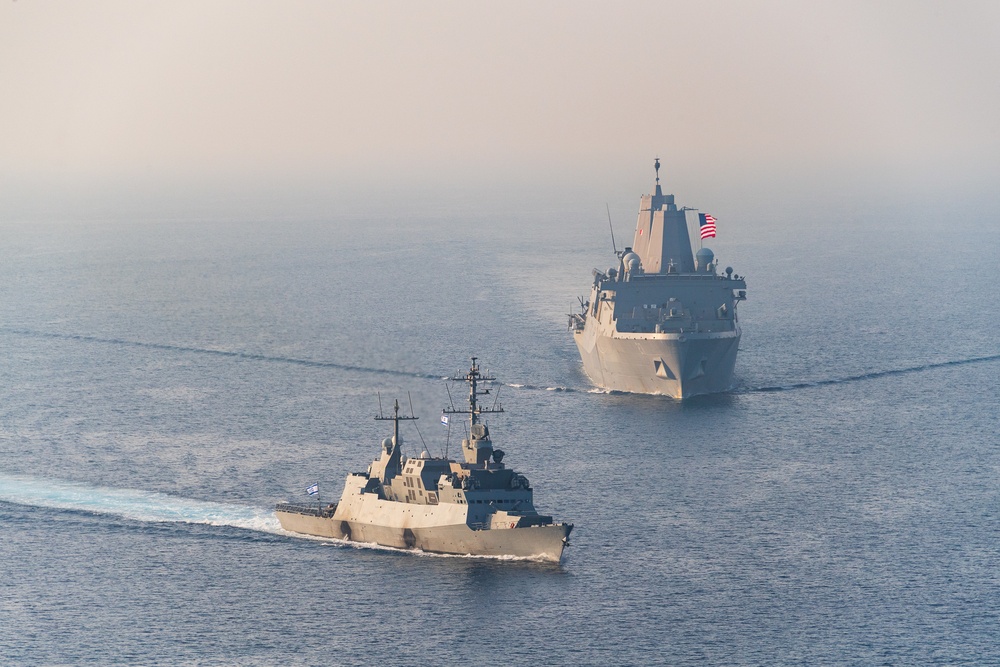 USS Portland Conducts Passing Exercise with INS Hanit