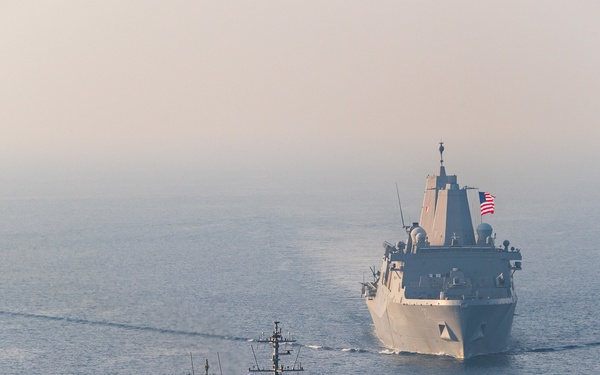 USS Portland Conducts Passing Exercise with INS Hanit